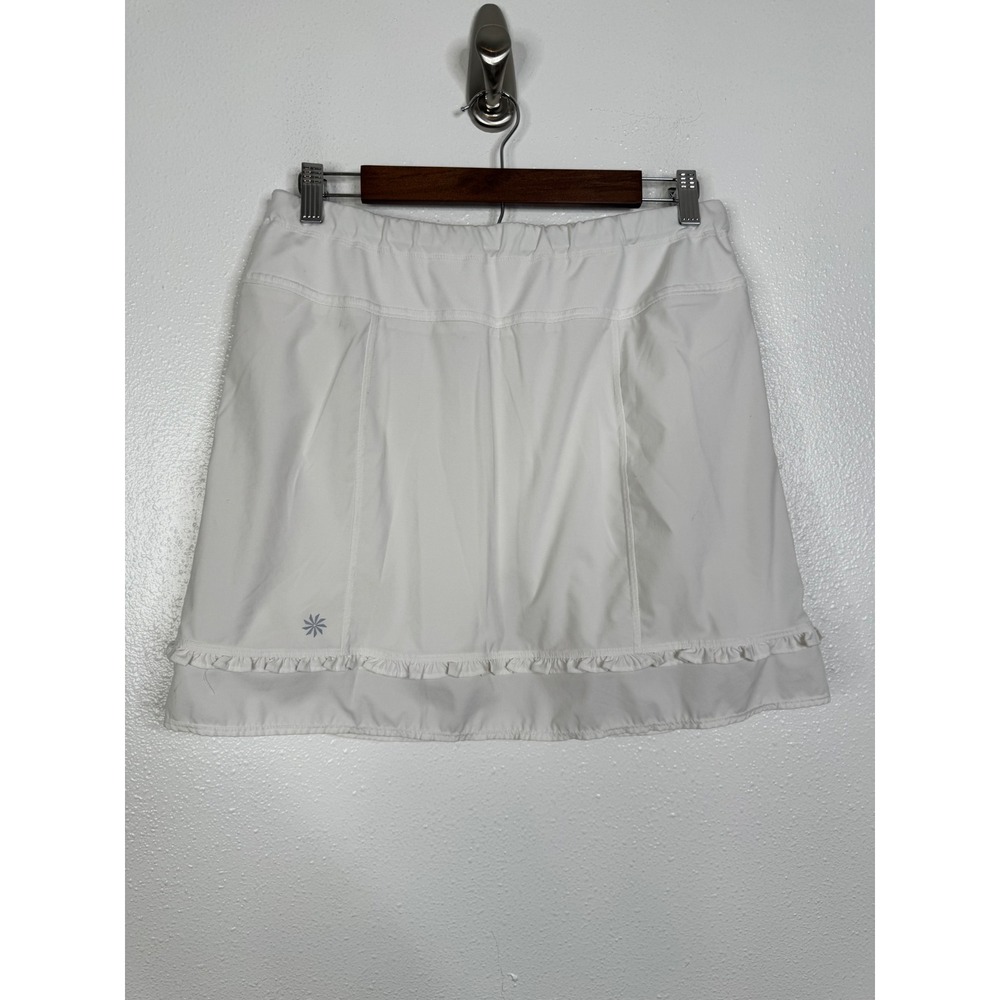 Athleta‎ White Ruffle Athletic Skort Womens Medium Tall Tennis Golf 615997